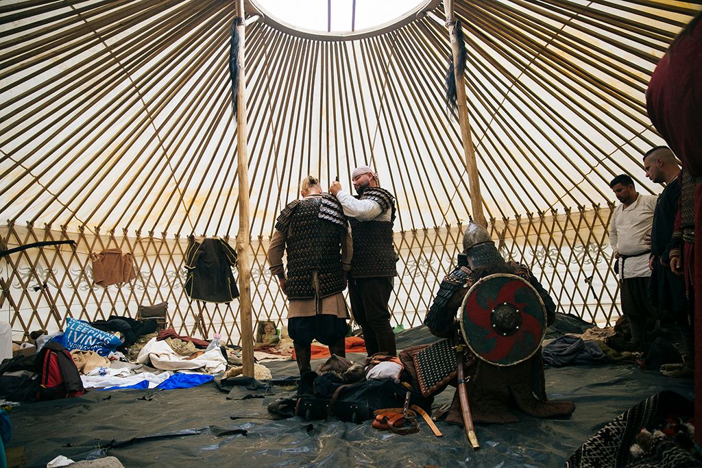 Magyar Törzsi Gyűlés ( Kurultáj ) Bugacon 2018. augusztus 10-én. Európa legnagyobb hagyományőrző rendezvényén csaknem négyszáz hagyományőrző csoport mutatkozik be augusztus 10-től 12-ig. Fotó: Horváth Péter Gyula