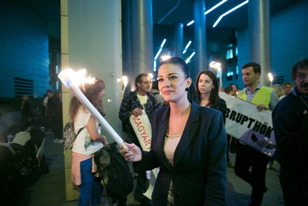 Fáklyás felvonulás a Corvinus Egyetemért - demonstráció a Lehet Más a Jövő szervezésében Fotó: Horváth Péter Gyula
