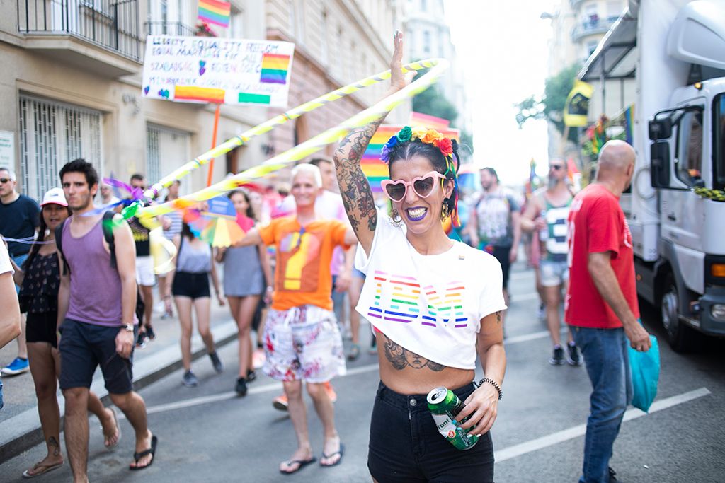 Budapest, 2019. július 6. A 24. Budapest Pride felvonulás résztvevői Fotó: Horváth Péter Gyula