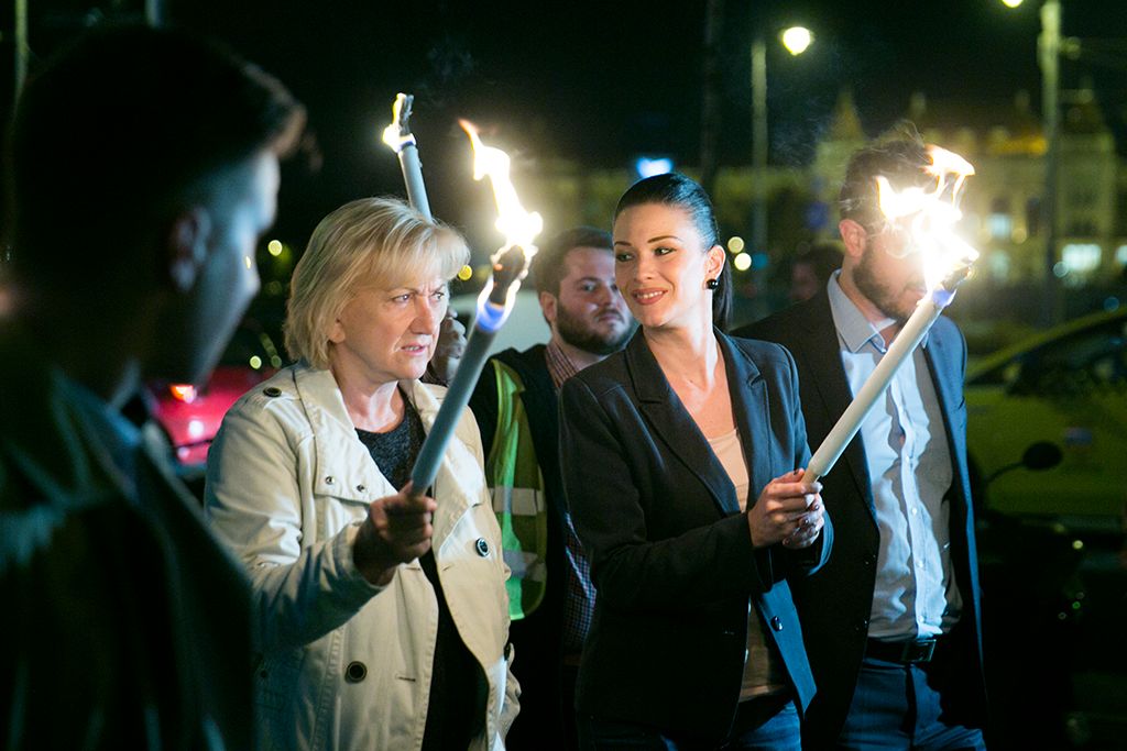 Fáklyás felvonulás a Corvinus Egyetemért - demonstráció a Lehet Más a Jövő szervezésében Fotó: Horváth Péter Gyula