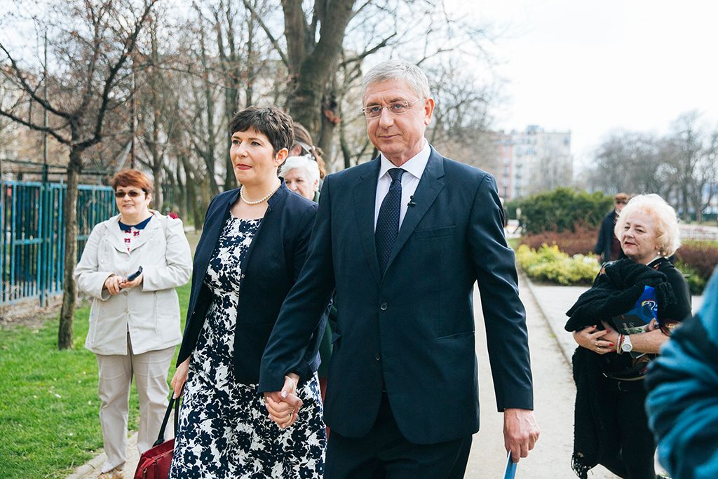 A Demokratikus Koalíció "Gyere bátran, Magyarország!" címmel rendezvénye. Az eseményen beszédet mondott Gyurcsány Ferenc, a DK elnöke, Lendvai Ildikó, az MSZP korábbi elnöke, Kuncze Gábor, az SZDSZ korábbi elnöke, valamint Homonnay Gergely író, újságíró. Fotó: Horváth Péter Gyula