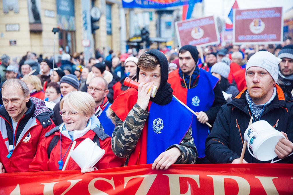 Szakszervezeti Szövetség demonstrációja Budapesten 22-HPGy