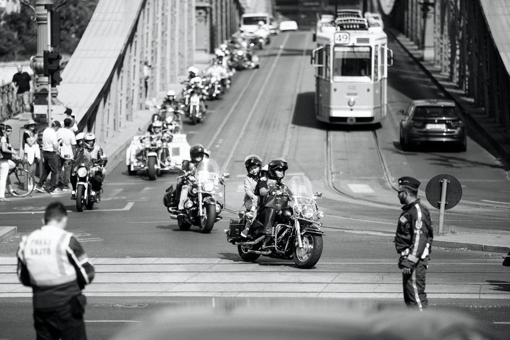 Résztvevők a Pető Intézet rendhagyó, motoros felvonulással egybekötött tanévnyitóján Fotó: Horváth Péter Gyula