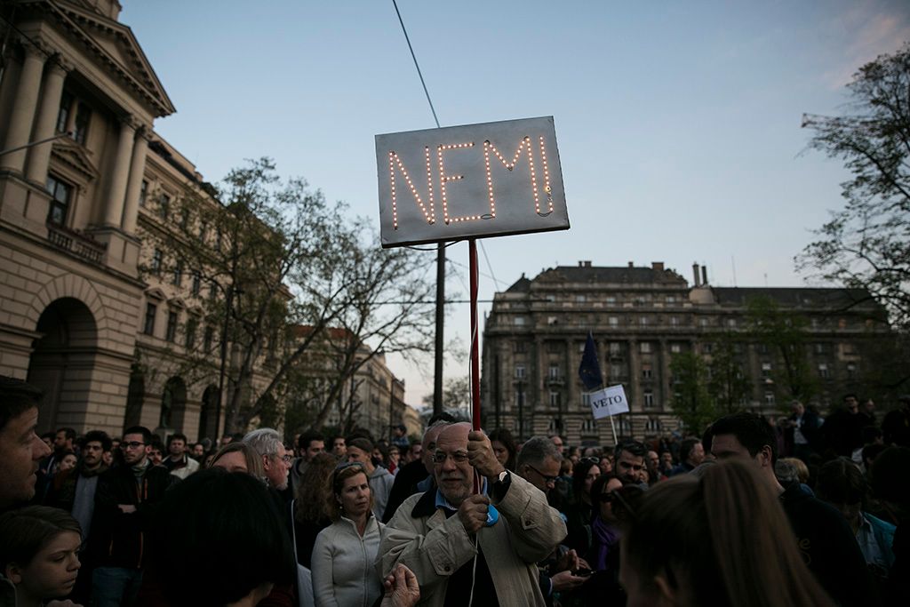Az Oktatási szabadságot csoport demonstrációja Budapesten Fotó: Horváth Péter Gyula