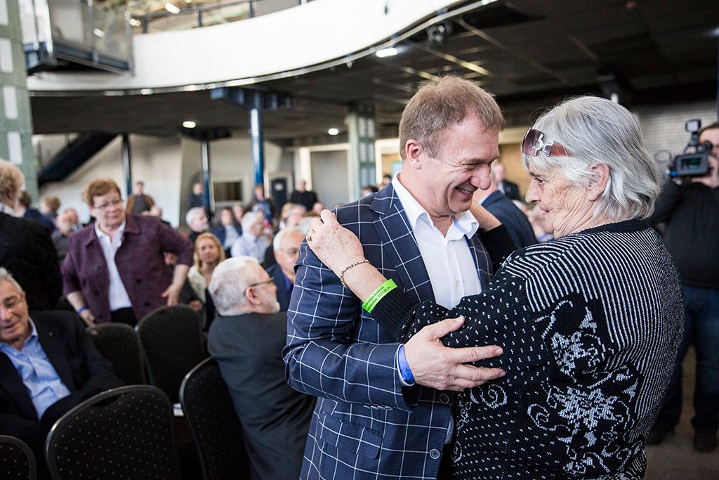 Gyurcsány Ferenc, a Demokratikus Koalíció elnöke, volt szocialista miniszterelnök beszédet mond a párt tisztújító kongresszusán a fővárosi Millenárison 2017. március 4-én.Fotó: Horváth Péter Gyula