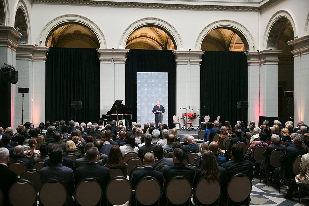 Felújított Szépművészeti Múzeum nyitóünnepsége 2018. október 30-án. A múzeum október 31-én nyílik meg a nagyközönség előtt a három éven át tartó, átfogó rekonstrukció után. Fotó: Horváth Péter Gyula