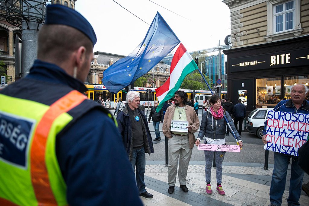 A CEU-s vircsaft elleni demonstráció! Fotó: Horváth Péter Gyula