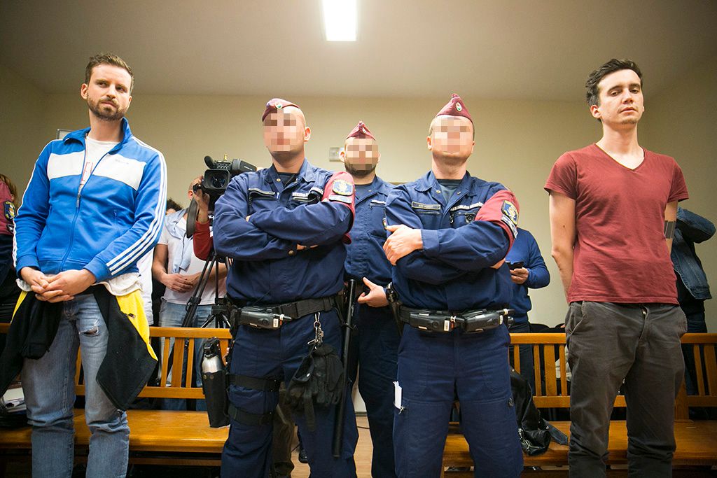 Gulyás Márton és társa  Varga Gergő perének tárgyalásán a Budai Központi Kerületi Bíróságon Fotó: Horváth Péter Gyula