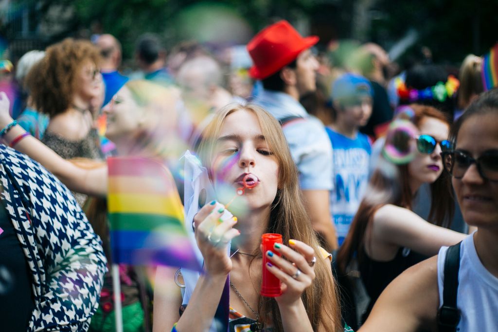 Résztvevők a Budapest Pride-on az LMBTQ-közösség fesztiválján  Fotó: Horváth Péter Gyula