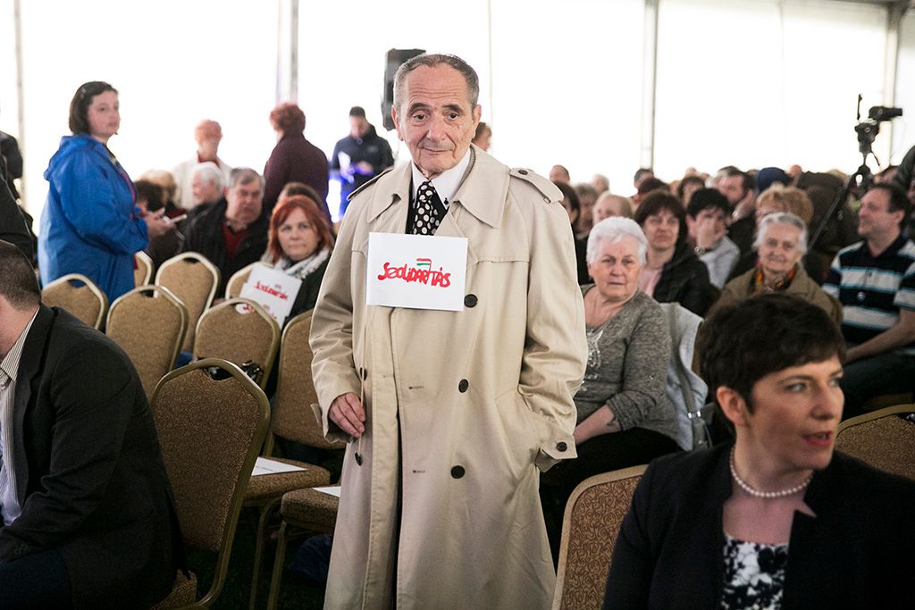 A Demokratikus Koalíció "Gyere bátran, Magyarország!" címmel rendezvénye. Az eseményen beszédet mondott Gyurcsány Ferenc, a DK elnöke, Lendvai Ildikó, az MSZP korábbi elnöke, Kuncze Gábor, az SZDSZ korábbi elnöke, valamint Homonnay Gergely író, újságíró. Fotó: Horváth Péter Gyula