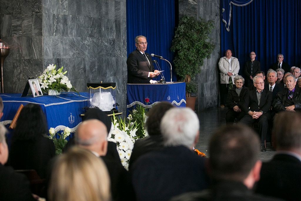 Végső búcsú kollégánktól, Máté T. Gyulától, a Fiumei Úti Sírkertben Fotó: Horváth Péter Gyula