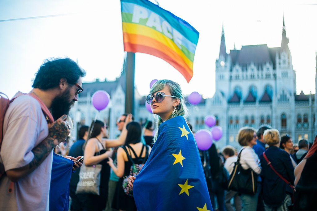 A választási eredménnyel elégedetlenek tüntetnek Budapesten 2.0 Mi vagyunk a többség - újabb tüntetés a demokráciáért! címmel meghirdetett demonstráció 2018. április 21-én. Fotó: Horváth Péter Gyula