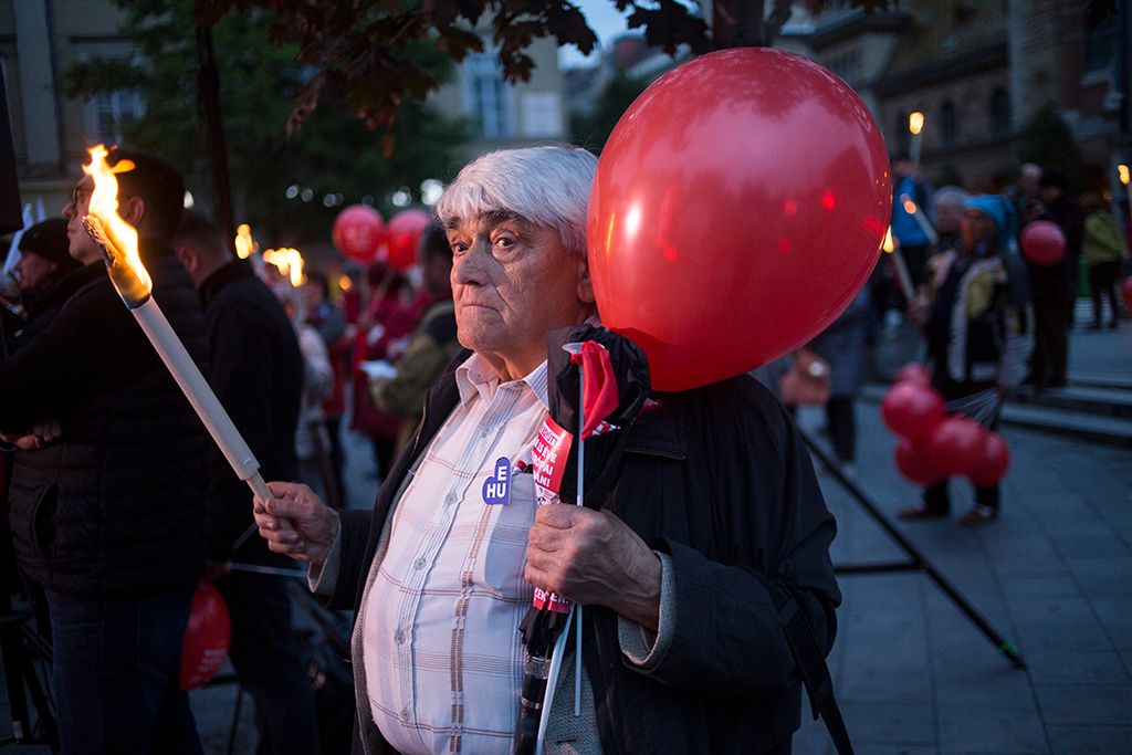 MSZP és a Párbeszéd fáklyás felvonulása 20-HPGy