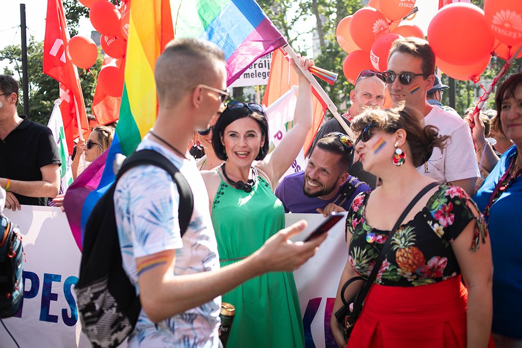 Kunhalmi Ágnes a 24. Budapest Pride felvonuláson 2019. július 6-án Budapest Fotó: Horváth Péter Gyula