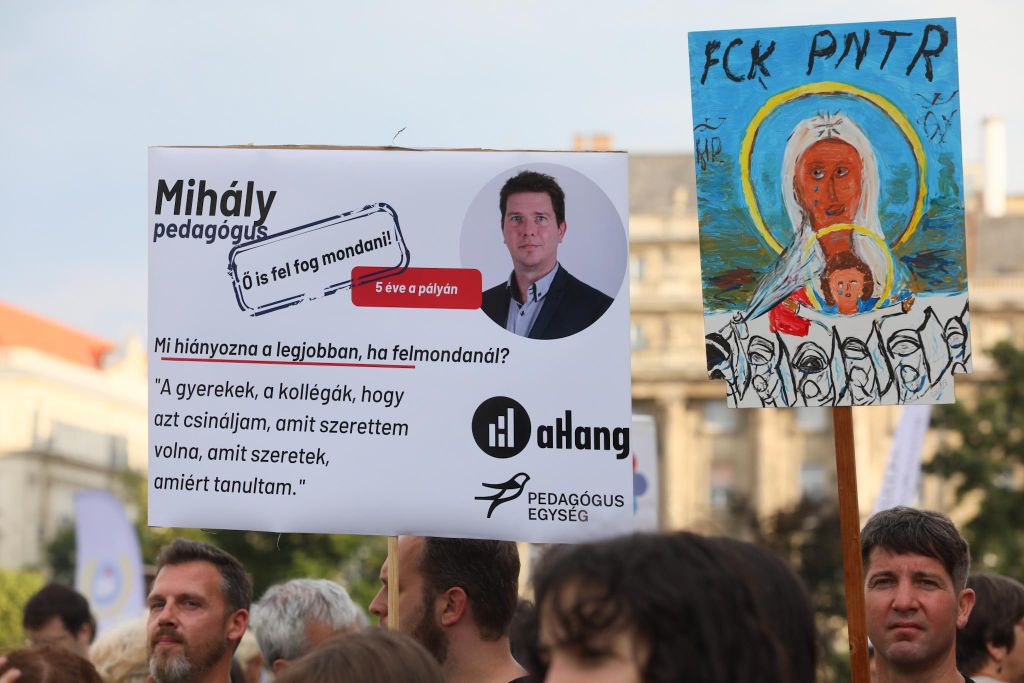 20230616 Tanár-diák tüntetés a státusztörvény ellen // Hatlaczki Balázs