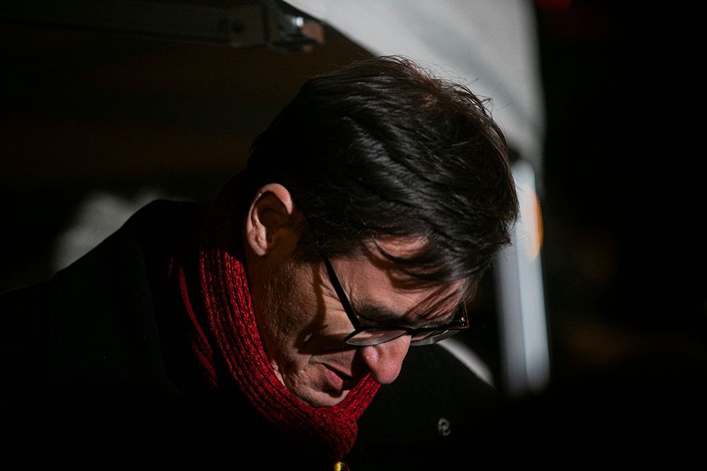 Karácsony Gergely  a tüntetésen 2-HPGy