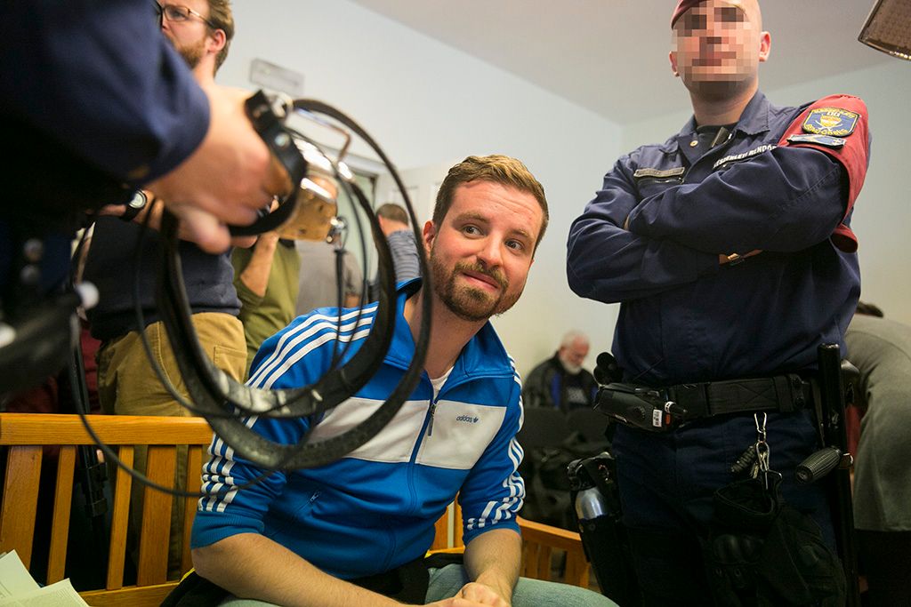 Gulyás Márton és társa Varga Gergő perének tárgyalásán a Budai Központi Kerületi Bíróságon Fotó: Horváth Péter Gyula