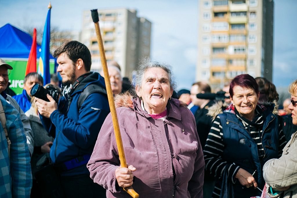 Gyurcsány Ferenc, a Demokratikus Koalíció elnöke, "Orbánnal nincs alku" elnevezésű választási kampány keretében országjárása huszonötödik állomásaként Csepelre látogatott,ahol utcafórumot tartott. Fotó: Horváth Péter Gyula