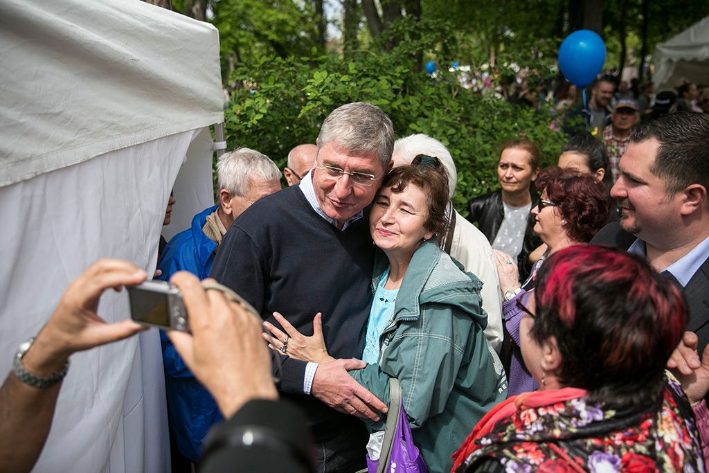 Gyurcsány Ferenc, a Demokratikus Koalíció  elnöke a párt majálisán a Városligetben Fotó: Horváth Péter Gyula