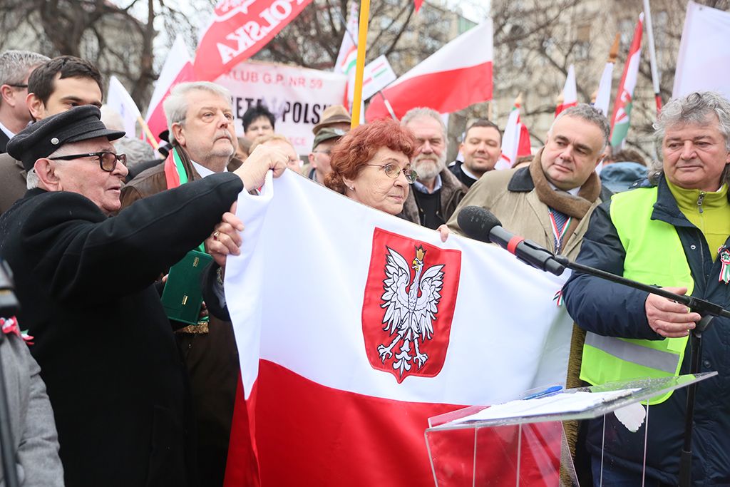 A Békemenet résztvevői 2018. március 15-én.  Fotó: Horváth Péter Gyula