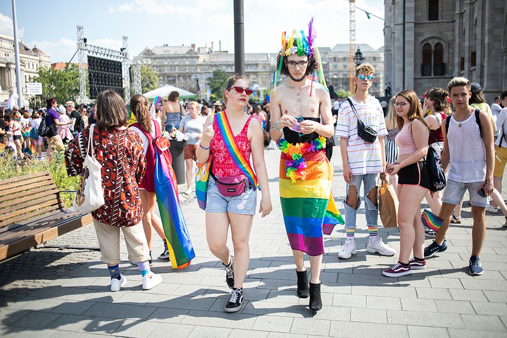 Budapest, 2019. július 6. A 24. Budapest Pride felvonulás résztvevői Fotó: Horváth Péter Gyula