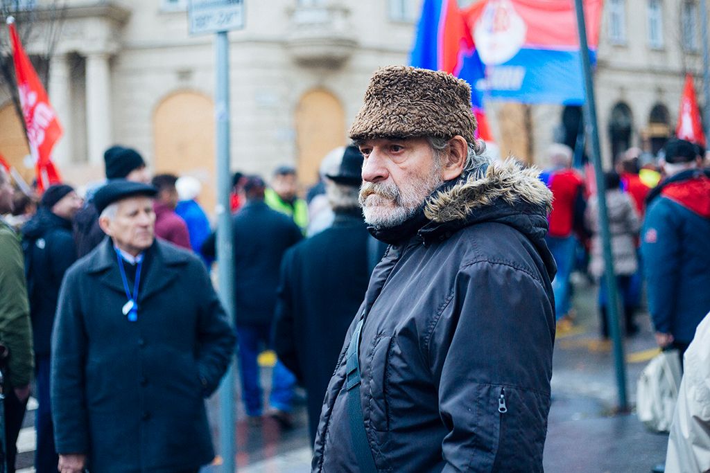 Szakszervezeti Szövetség demonstrációja Budapesten 8-HPGy
