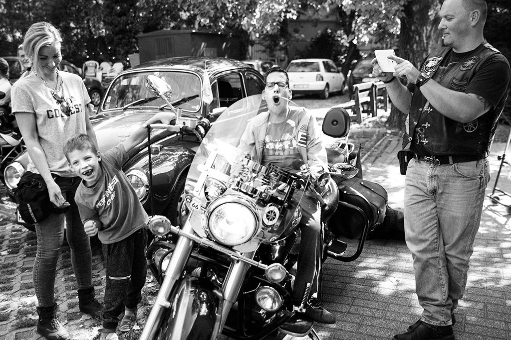 Résztvevők a Pető Intézet rendhagyó, motoros felvonulással egybekötött tanévnyitóján Fotó: Horváth Péter Gyula