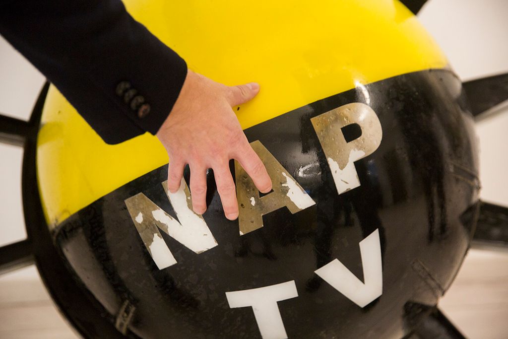 Megtörtént a médiarendszerváltás a nap tv logóját leszerelték az új Echo Tv székháznál.2017.11.30. Fotó: Horváth Péter Gyula