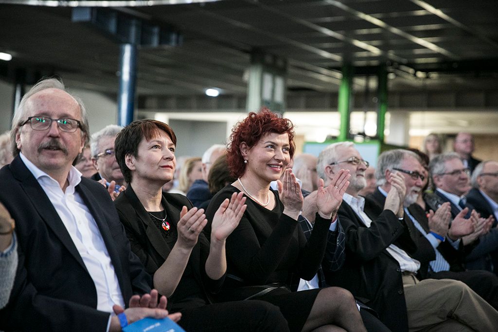 Gyurcsány Ferenc, a Demokratikus Koalíció elnöke, volt szocialista miniszterelnök beszédet mond a párt tisztújító kongresszusán a fővárosi Millenárison 2017. március 4-én.Fotó: Horváth Péter Gyula