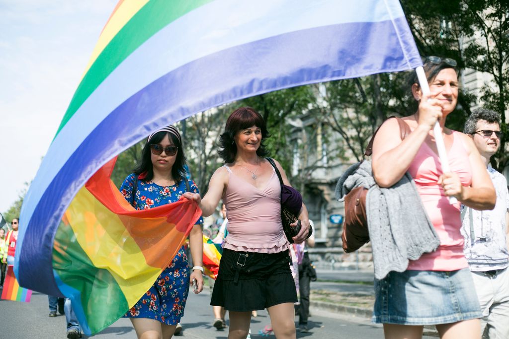 Résztvevők a Budapest Pride-on az LMBTQ-közösség fesztiválján  Fotó: Horváth Péter Gyula