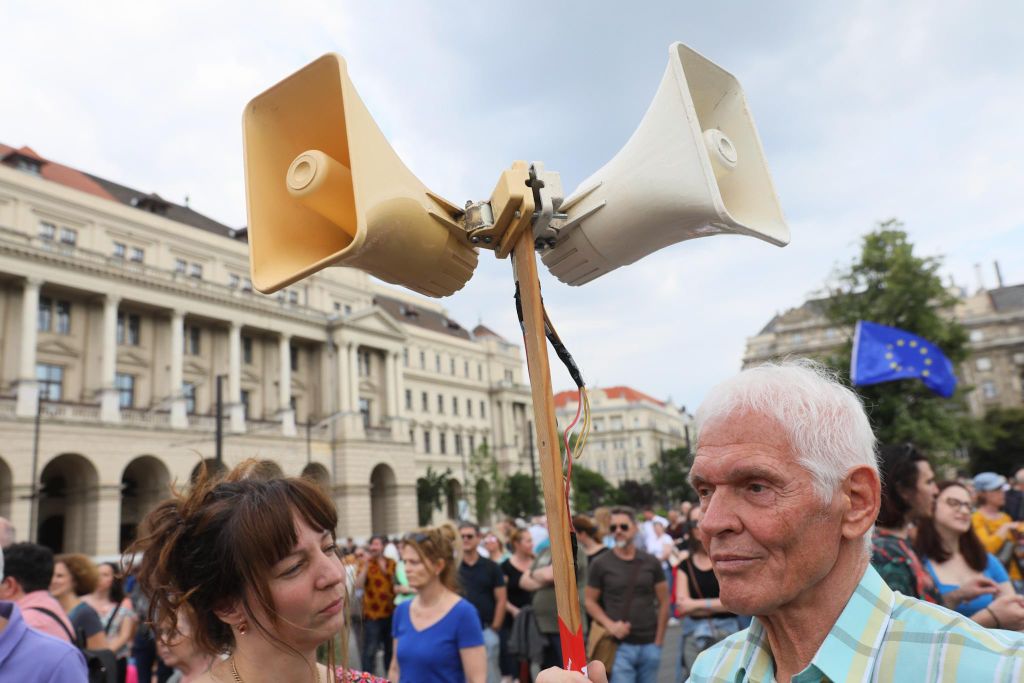 20230616 Tanár-diák tüntetés a státusztörvény ellen // Hatlaczki Balázs