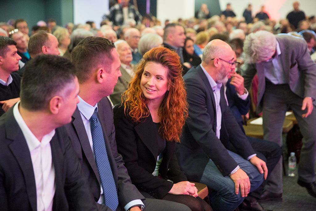 Horváth Csaba Molnár Zsolt és Tüttő Kata az MSZP budapesti évadnyitó rendezvényén a Dürer Rendezvényházban Fotó: Horváth Péter Gyula