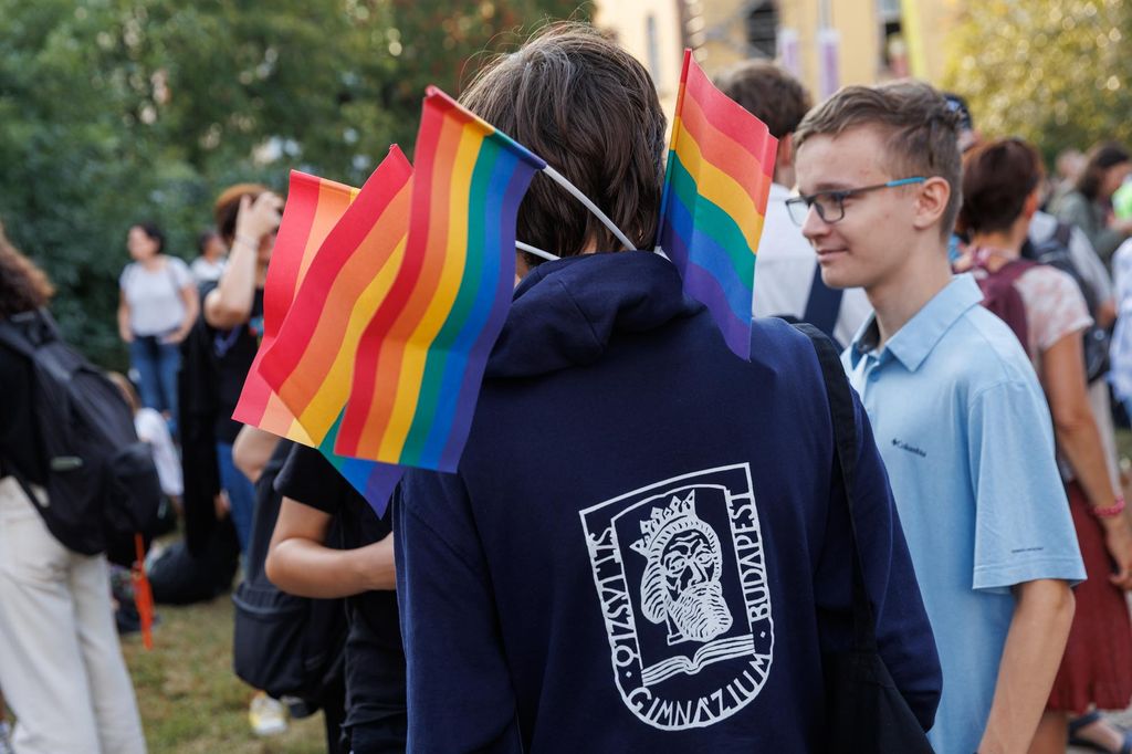 20230915 -- Tanár-diák tüntetés, hídfoglalás // fotó: Hatlaczki Balázs