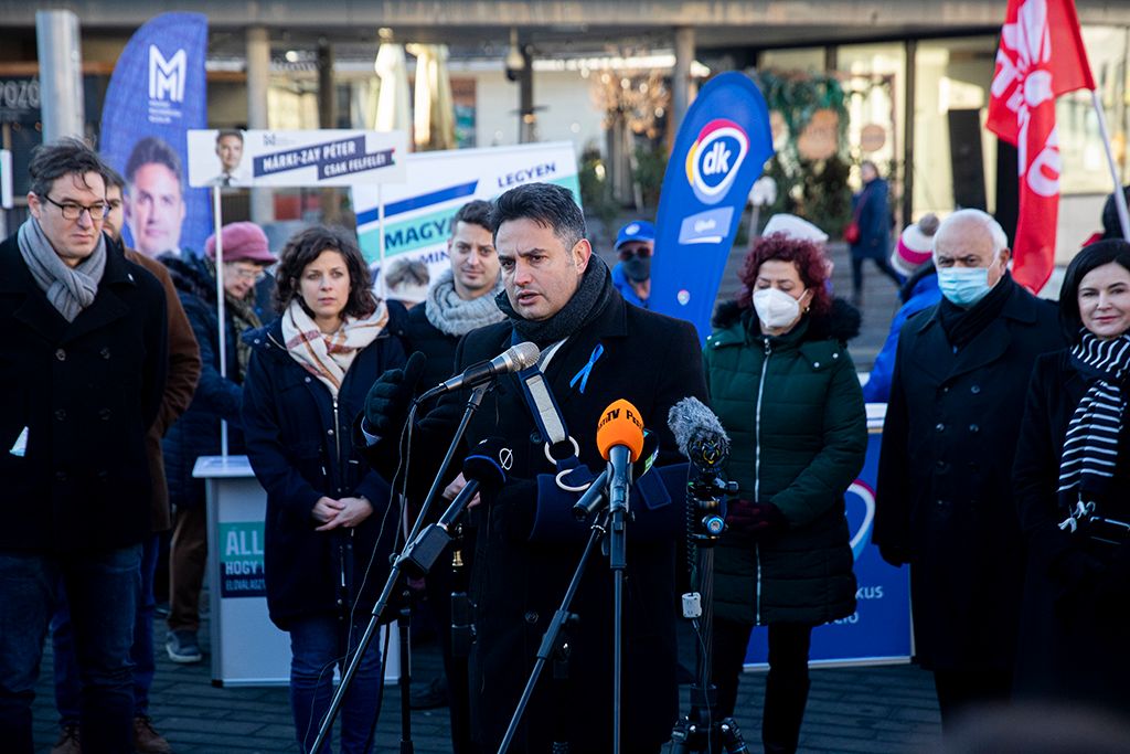 Márki-Zay Péter 2022 választás ellenzéki összefogás Karácsony Gergely népszavazás aláírásgyűjtés 2022.01.14. Fotó: Horváth Péter Gyula