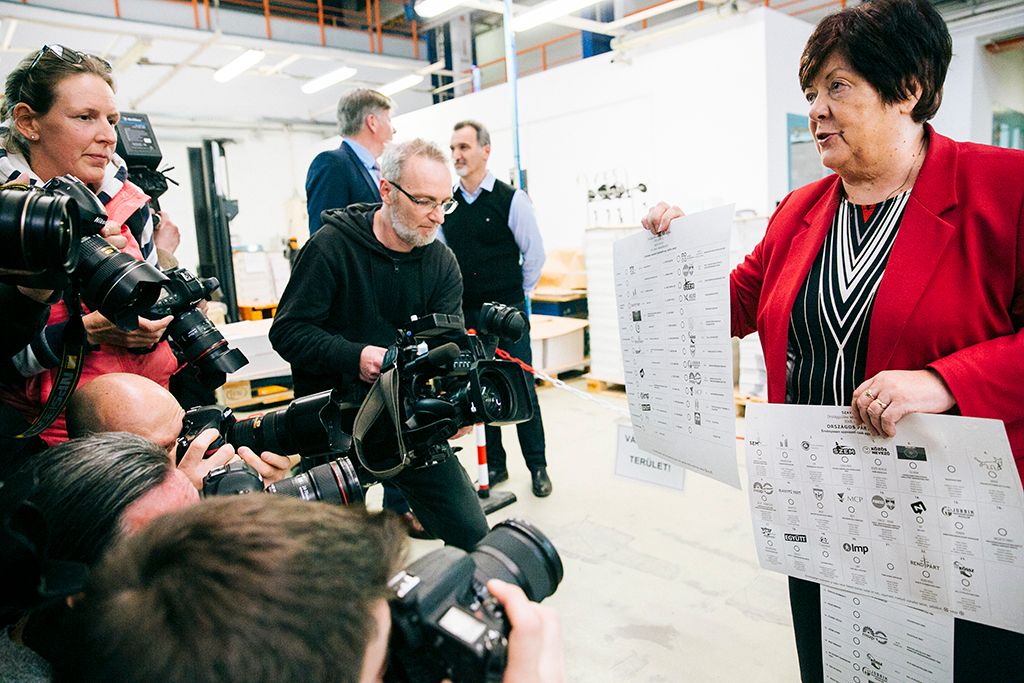 Már nyomtatják az április 8-ai országgyűlési választás szavazólapjait, a nyomtatás múlt héten szombaton kezdődött a ÁNY Biztonsági Nyomda kőbányai géptermeiben és a csomagolócsarnokába. Fotó: Horváth Péter Gyula