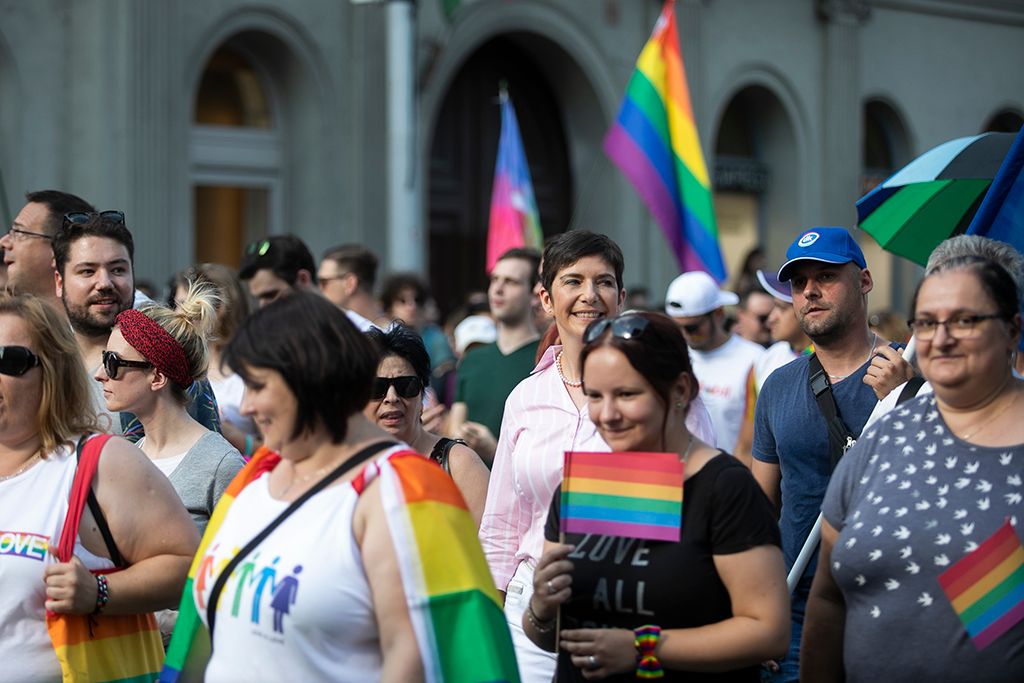 Budapest Pride Dobrev Klára a 24. Budapest Pride felvonuláson Fotó: Horváth Péter Gyula