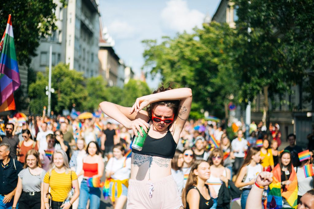 Résztvevők a Budapest Pride-on az LMBTQ-közösség fesztiválján  Fotó: Horváth Péter Gyula