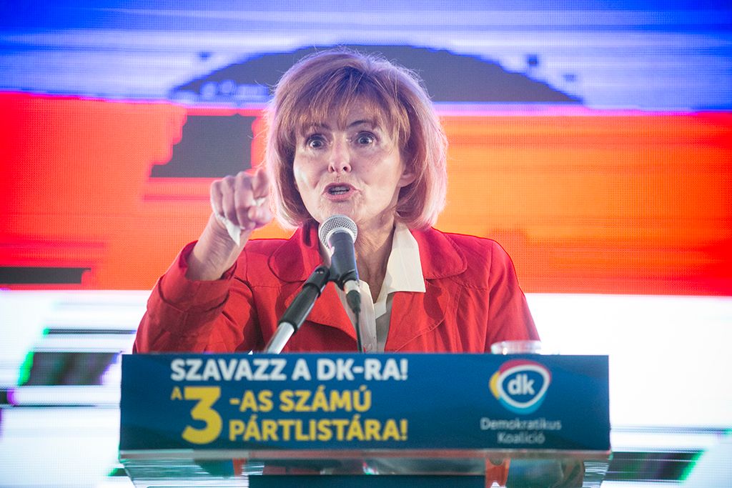 A Demokratikus Koalíció "Gyere bátran, Magyarország!" címmel rendezvénye. Az eseményen beszédet mondott Gyurcsány Ferenc, a DK elnöke, Lendvai Ildikó, az MSZP korábbi elnöke, Kuncze Gábor, az SZDSZ korábbi elnöke, valamint Homonnay Gergely író, újságíró. Fotó: Horváth Péter Gyula