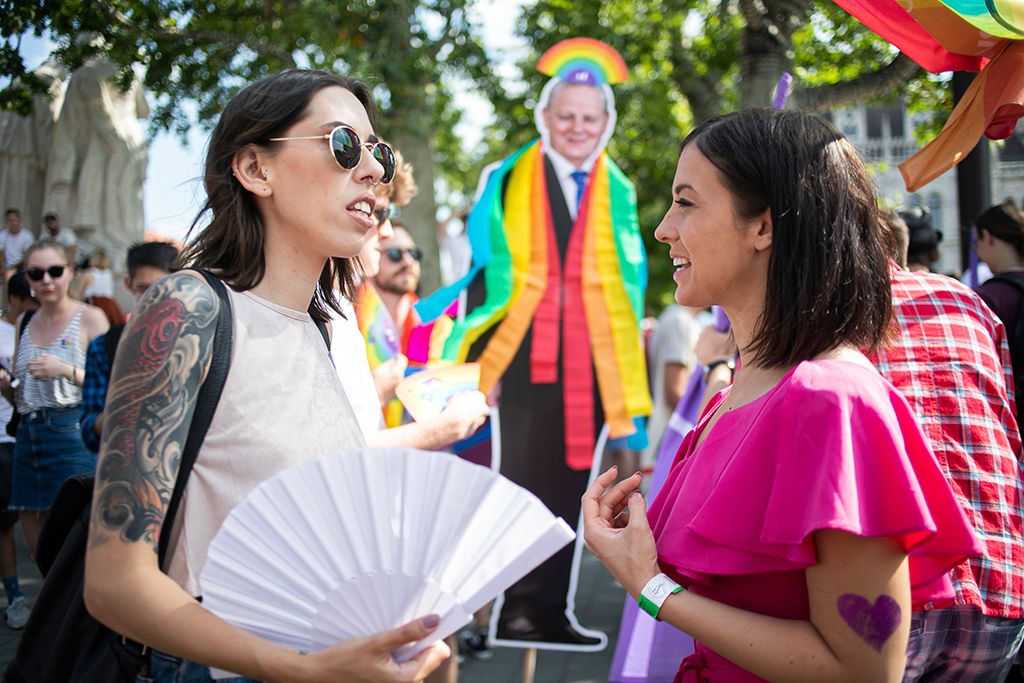 Cseh Katalin a 24. Budapest Pride felvonuláson Fotó: Horváth Péter Gyula