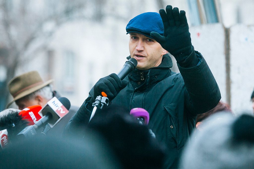 Együtt tüntetett az MSZP és a DK Czeglédy Csabáért a Szabadság téren Fotó :Horváth Péter Gyula