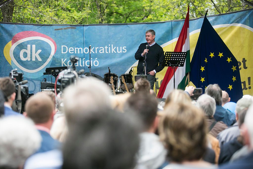 Gyurcsány Ferenc, a Demokratikus Koalíció  elnöke a párt majálisán a Városligetben Fotó: Horváth Péter Gyula