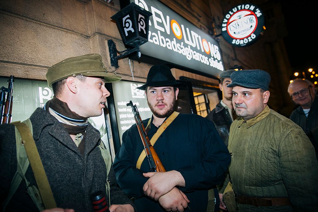 8. harckocsiezred katonai hagyományőrző és Dunaharaszti katonai hagyományőrző egyesület a Halhatatlanok napján. Fotó: Horváth Péter Gyula