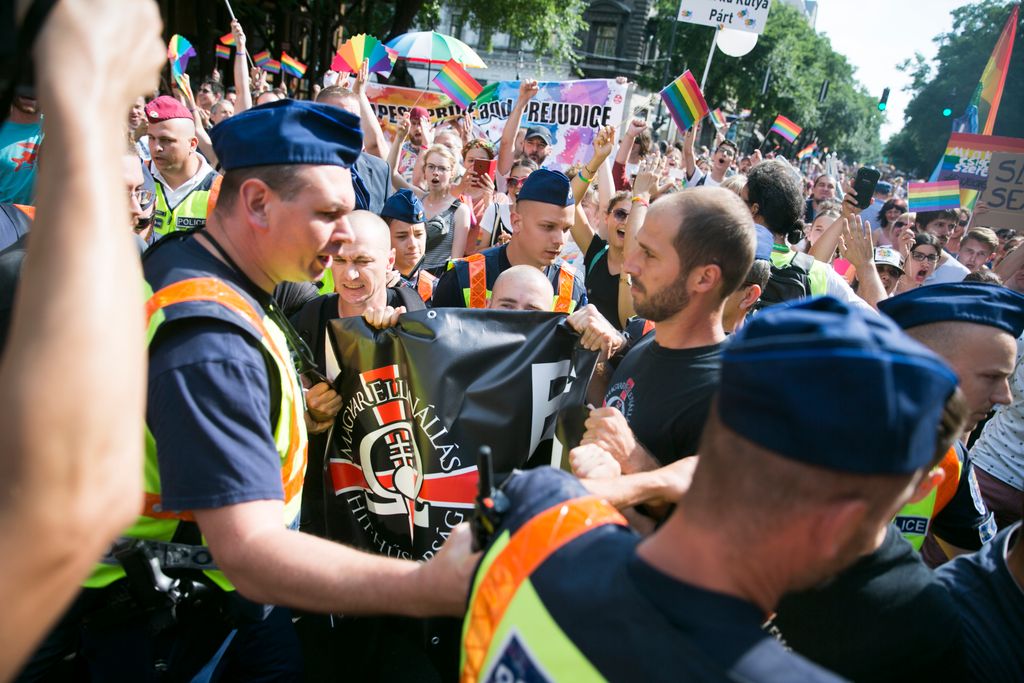 Résztvevők a Budapest Pride-on az LMBTQ-közösség fesztiválján  Fotó: Horváth Péter Gyula