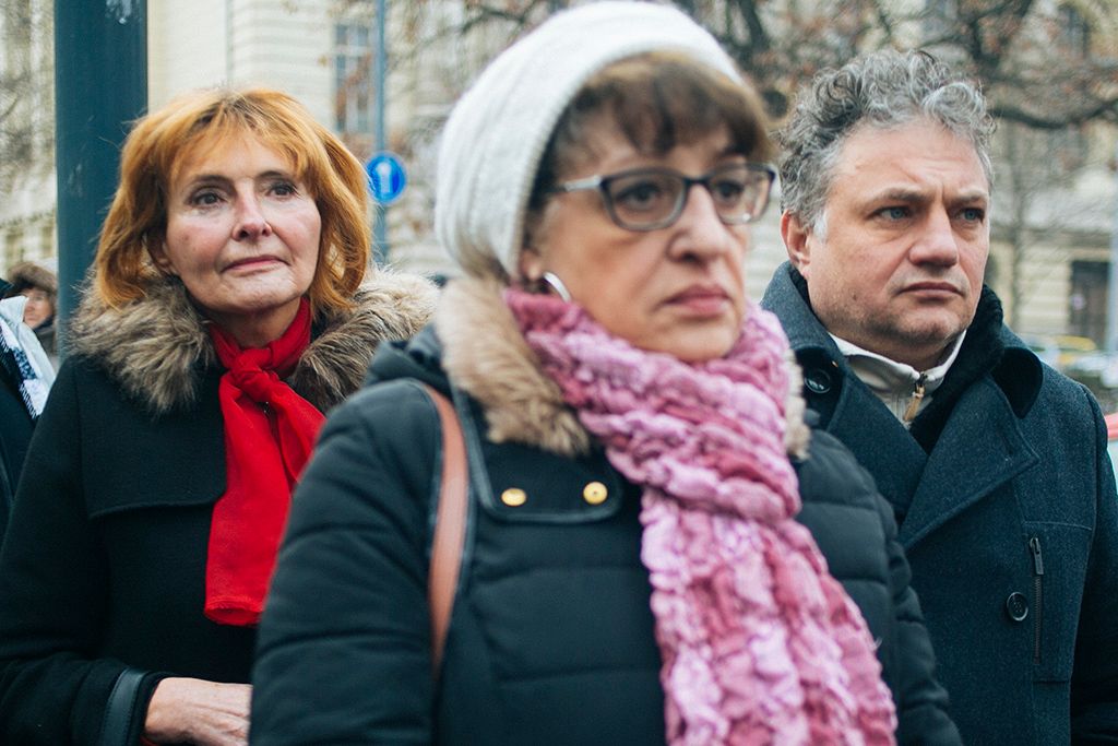 Együtt tüntetett az MSZP és a DK Czeglédy Csabáért a Szabadság téren Fotó :Horváth Péter Gyula