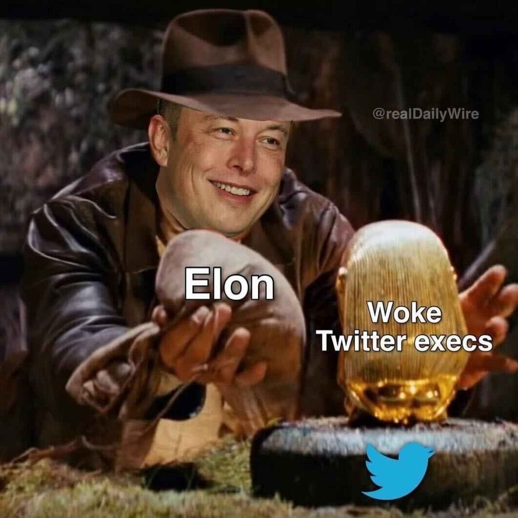 Forrás: Twitter  Elon Musk twitter meme | Elon VS haladóértelmiségi Twitter-végrehajtók