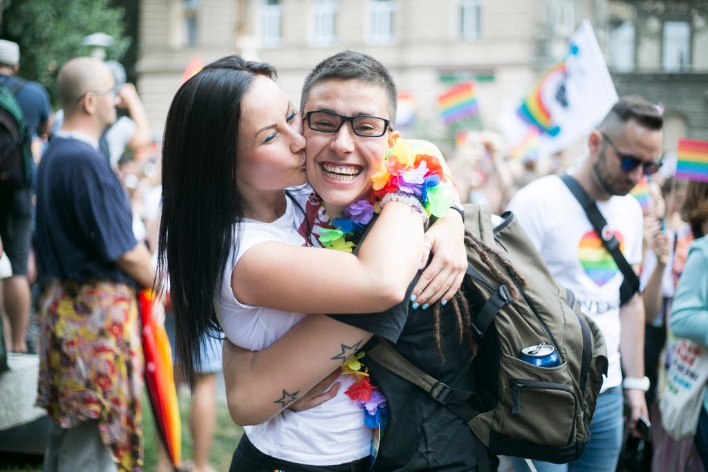 Résztvevők a Budapest Pride-on az LMBTQ-közösség fesztiválján  Fotó: Horváth Péter Gyula