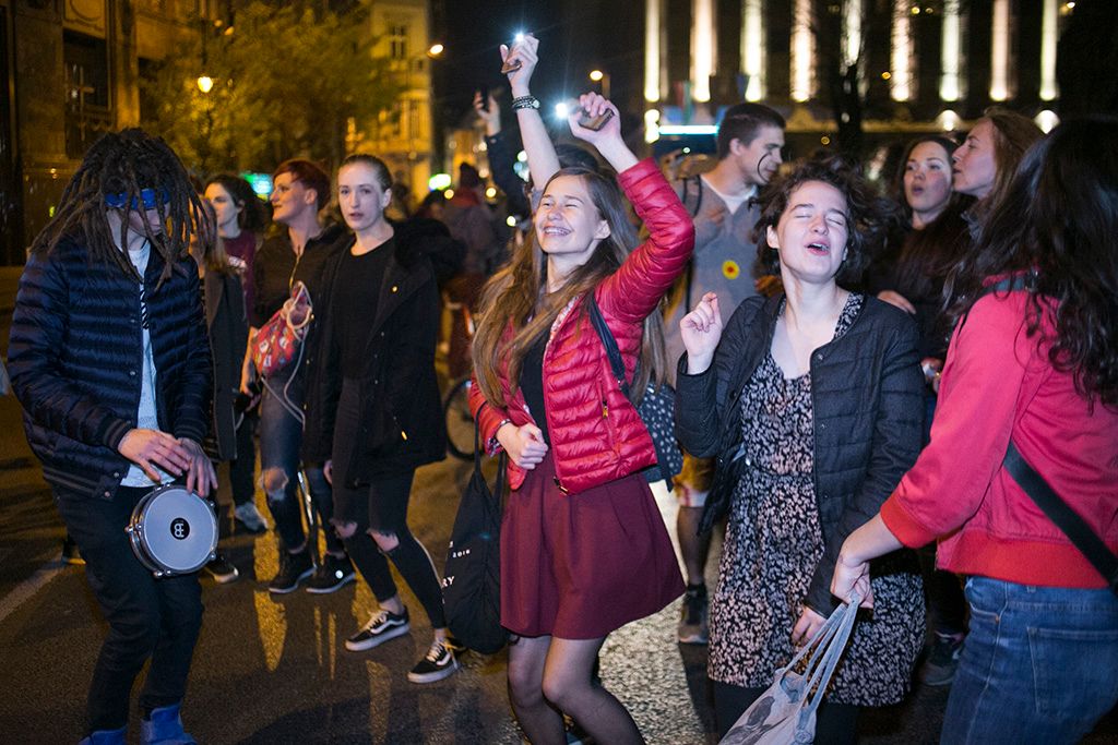 Tüntetés a civil szervezetekről szóló törvénytervezet ellen Budapesten Fotó: Horváth Péter Gyula