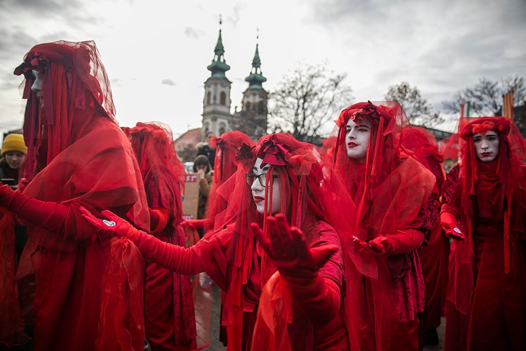 Az Extinction Rebellion környezetvédő szervezet 9-HPGy