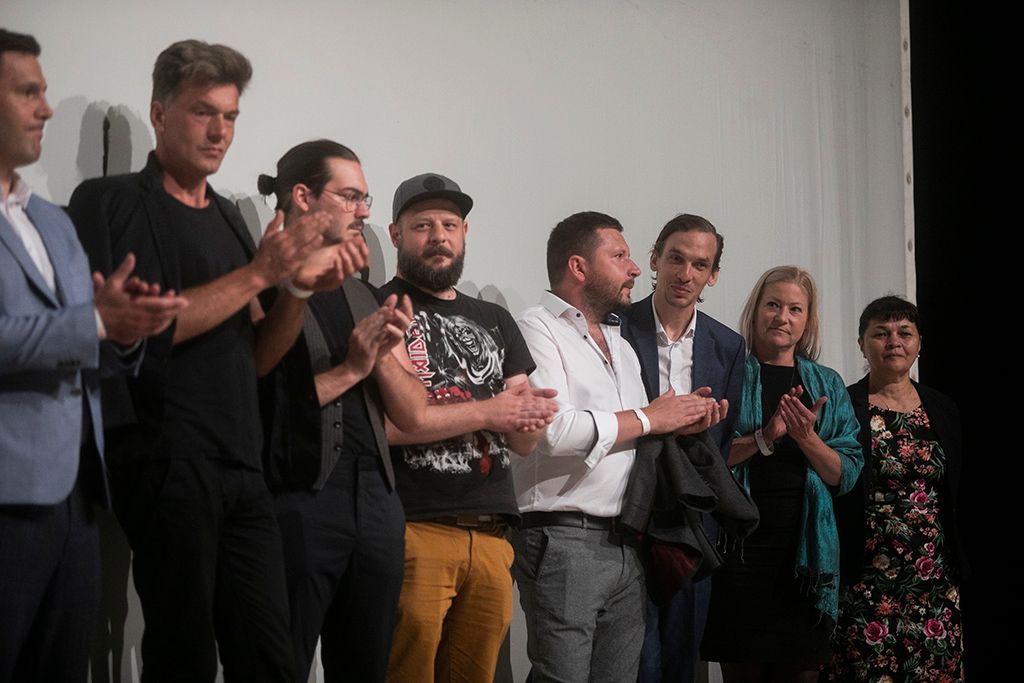 Stefka István és a film alkotói A Halál népbiztosa dokumentum-játékfilm díszbemutatója 6-HPGY