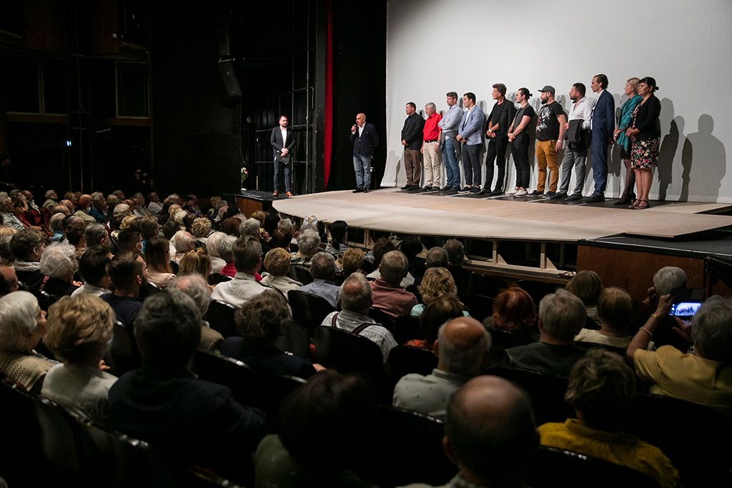 Stefka István és a film alkotói A Halál népbiztosa dokumentum-játékfilm díszbemutatója 1-HPGY